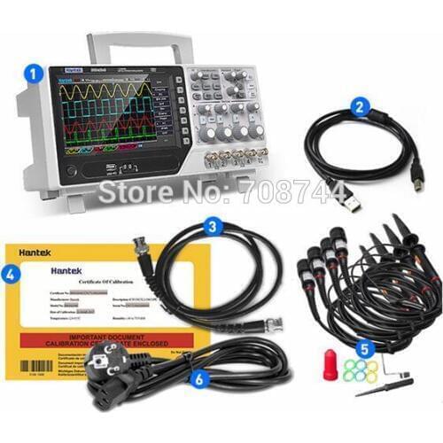 New Hantek DSO4104C Digital Storage Oscilloscope 100MHz 4 Channels 1GSa/s Record Length 64K Integrated USB Oscilloscope
