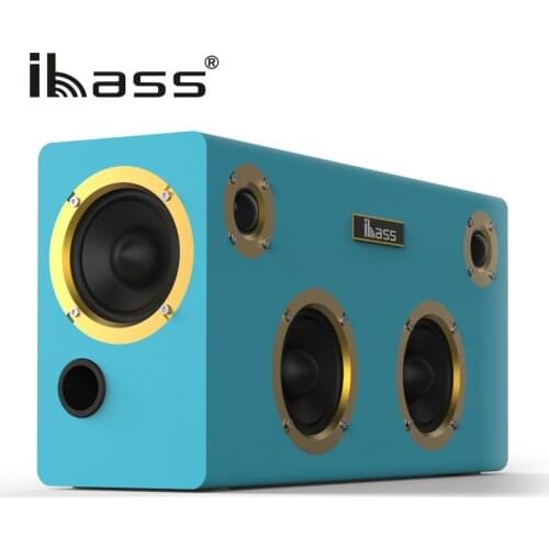 Super high power subwoofer wooden bluetooth speaker 90W car outdoor home speaker TV computer audio compatible coaxial AUX USB