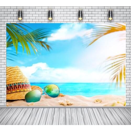 225/150cm Beach Sea View Scenery Photography Background Baby Photo Backdrop Studio Supplies Props Summer Party Home Decor