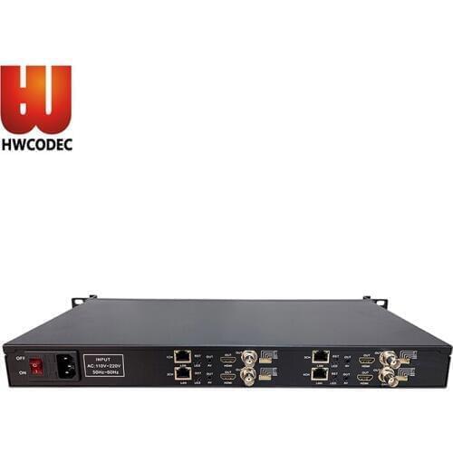 HWCODEC DR104 4K H.264 H.265 Video Decoder 4 Channel HDMI/BNC/CVBS Audio and Video Decoder HDMI IPTV Decoder for Live Streaming