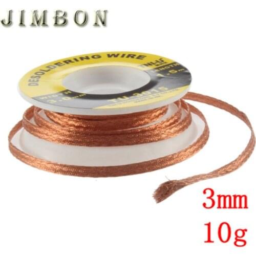 JimBon 1pc 3mm Security 5 ft. 3mm Desoldering Braid Solder Remover Wick BGA Desoldering Wire Bra Worldwide