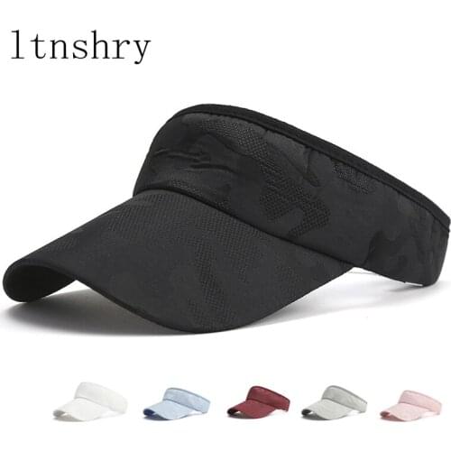 New Summer Sports Camouflage Sun Hats Women Hat Mens Cap Adjustable Cotton Visor UV Protection Top Empty Sunscreen Cap