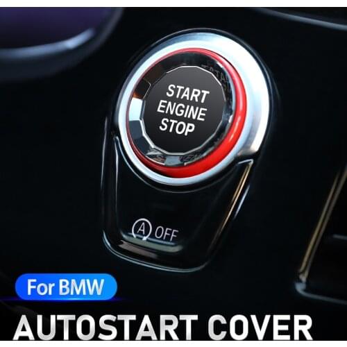 Auto Start Car Engine Ignition Start Stop Button Replacement Cap for BMW Starter Cover Car Styling Fashion Accessories