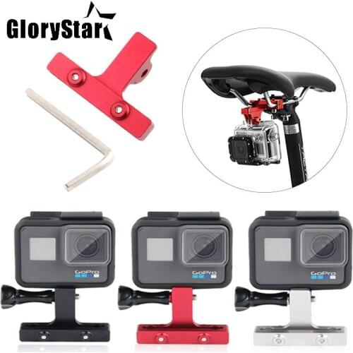 Bicycle Bike Seat Saddle Rail Camera Rack Mount Monopod Tripode Holder Bracket Adapter Clamp for Gopro Hero OSMO 360 Xiaomi yi