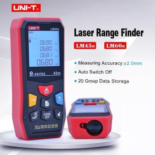 UNI-T LM45e LM60e Laser Rangefinder Digital Laser Distance Meter 45m/60m Addition/Subtraction Volume/Area Diastimeter