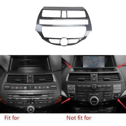 Car Interior Mouldings Carbon Fiber Color Console Center Dashboard Panel Sticker For Honda Accord 2008-2012 Car Styling Covers