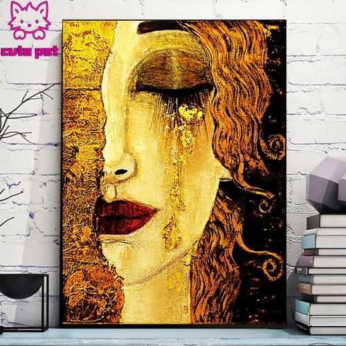 Gustav Klimt Full Square Diamond Famous oil painting DIY Diamond Painting 3D Embroidery Cross Stitch Mosaic Painting home decor