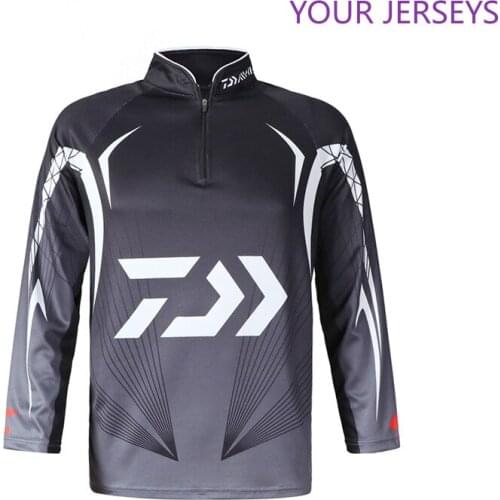 2022 New Style 2 Colors Daiwa Clothing Long Sleeve Quick Dry Fishing Clothing Anti-UV Sunscreen Fishing Clothes Fishing Shirt