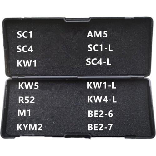 Original 2 in 1 Lishi decoder Tool lishi SC1 SC4 KW1 KW5 R52 KYM2R AM5 locksmith tools lock opener set
