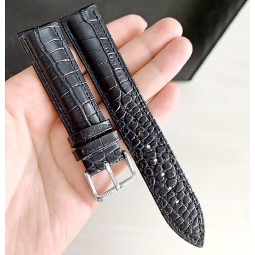 Genuine Leather Watch Band Strap for Watchband size 12mm 14mm 16mm 18mm 20mm Black Watch wristband Bracelet