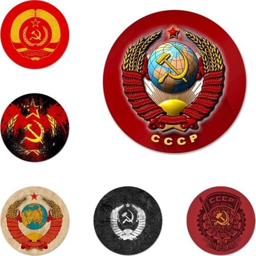 Soviet Union USSR Grunge Flag Icons Pins Badge Decoration Brooches Metal Badges For Clothes Backpack Decoration