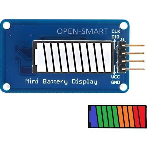OPEN-SAMRT Battery Style Digital Tube LED Battery Level Display Module 4-color 10-segment LED Bar for Arduino