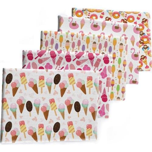 50*145cm Ice-cream Cone Bullet Textured Geometry Liverpool Patchwork Tissue Kids home textile