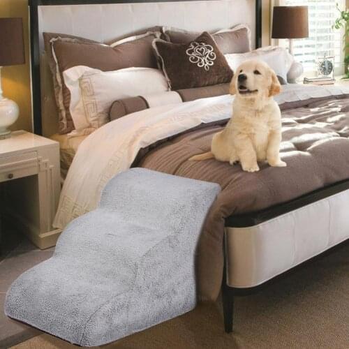 Hot Dog House Dog Stairs Pet 3 Steps Stairs for Small Dog Cat Pet Ramp Ladder Anti-slip Removable Dogs Bed Stairs Pet Supplies