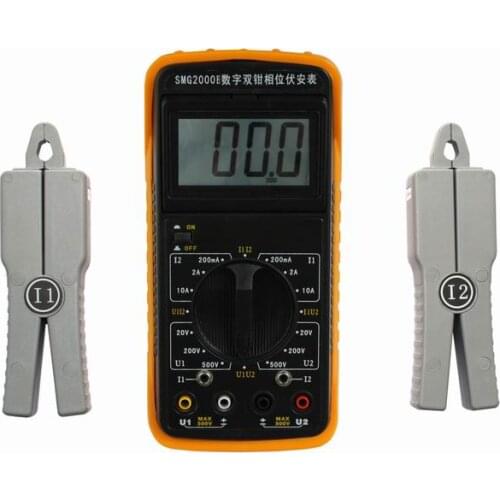 Wuhan Huayi SMG2000E digital double clamp phase voltammeter clamp phase meter