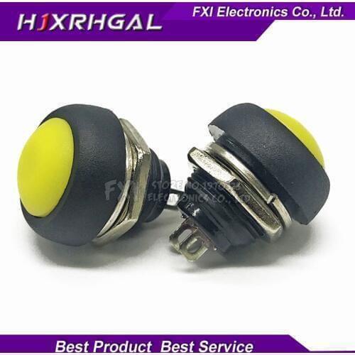 2PCS Yellow 12mm Waterproof Momentary push button for switch IGmopnrq PBS-33B