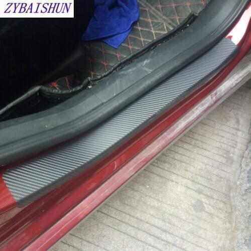 4pcs Carbon Fiber Look Car Door Shield Anti-Scratch Protector Extractors Car Anti-kick Sticker for Infiniti FX-series Q-series