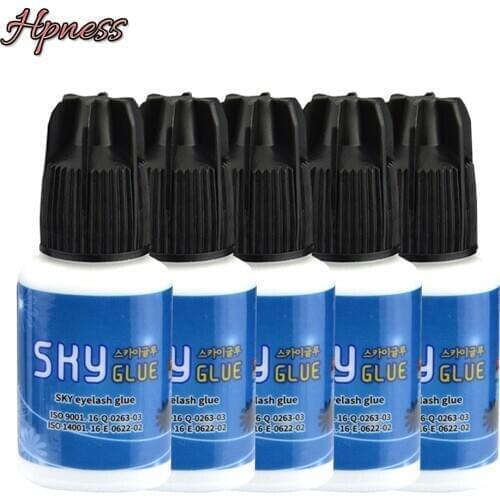 5 Bottles Fastest Professional Lashes Extension Sky Glue Eyelash Glue 5ml From Korea Last Over 6 Weeks 3-4S Fasting Drying