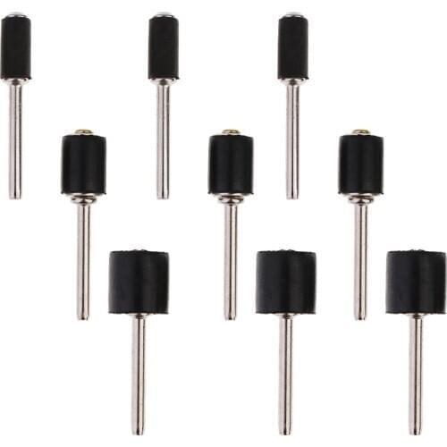 9 Pieces Rubber Stainless Steel Mandrel 1/8” Shank Sand Drum Mandrel Holder Tools