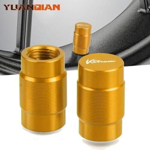 Motorcycle Accessories Couple Aluminum For For SUZUKI V-STROM v strom Vehicle Wheel Tire Valve Stem Caps Covers Universal cycle