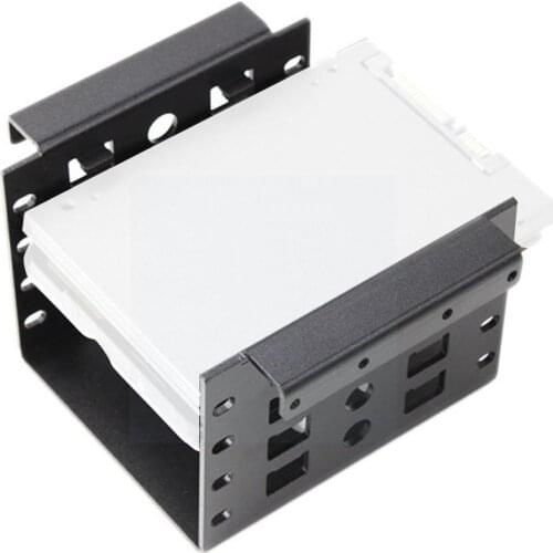 Aluminum HDD Hard Disk bracket DIY Hard Disk Box Hard to SSD HDD Drive 2.5 Mounting SATA in in Bay Disk 3.5 4 Bracket Adapt F5I3