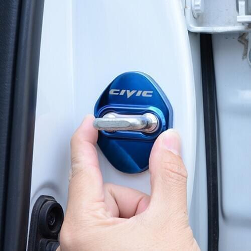 Car Door Lock Buckle Protector Cover Trim Sticker for Honda CIVIC 2016 2017 2018 2019 Civic 10th 2020 door lock decoration