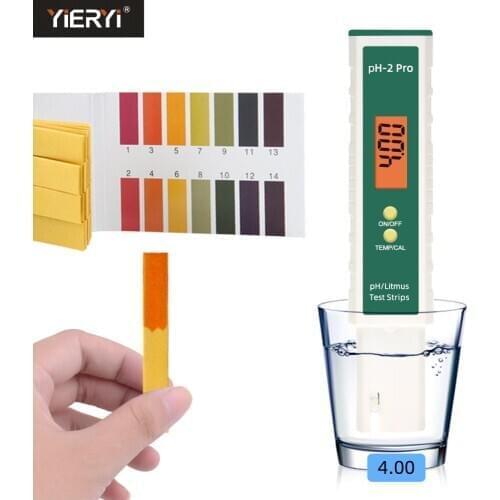 Yieryi Digital Water pH Tester Swimming Pools Litmus 0.01-16.00pH LCD Display Calibrating pH Meter