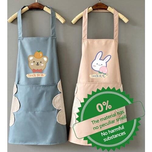 Household Kitchen Aprons for Women Men Aprons for Kitchen Wipeable Waterproof Oil-Proof tablier cuisine femme Baking Accessories