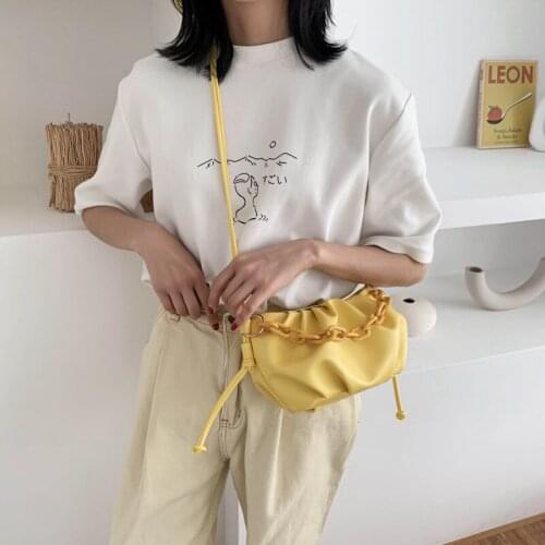FANTASY 2020 New Trendy 5 Candy Color Acrylic Chain Cloud Handbags For Women Fresh Cute Crossbody Shoulder Bags Female Hot Sale