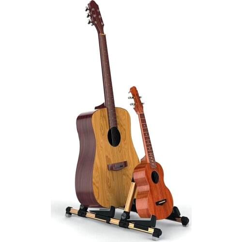 GS-201 2 in 1 Double Holders Guitar Stand Adjustable Stand for Electric Guitar Bass Guitar