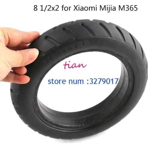Made in china Wear-resisting Size 8 1/2x2 Solid Tire Hollow Non-Pneumatic Tyre for Xiaomi Mijia M365 Wheel 8 1/2*2 tyre Scooter