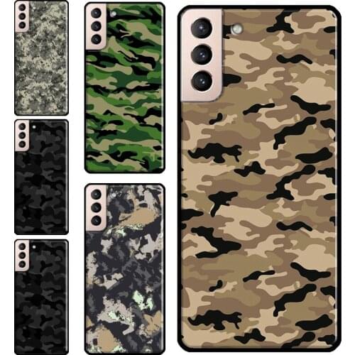 Camo Camouflage Silicone Soft Case For Samsung Galaxy S10 Plus S8 S9 S20 FE S21 Ultra Note 20 Ultra Coque