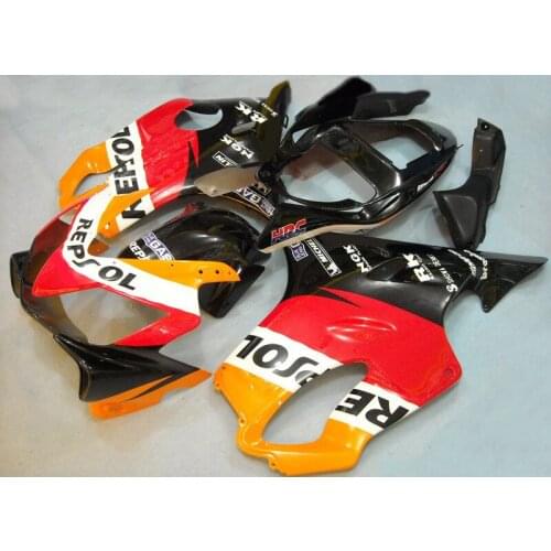 Injection Fairing kit for HONDA CBR600F4I 01 02 03 CBR600 F4I 600F4I 2001 2002 2003 Red orange Fairings bodywork+gifts HV10