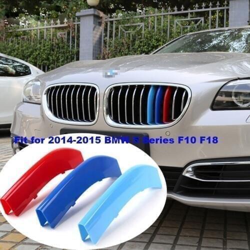 Angelguoguo 3D Car Grille Sport Stripe ABS Decal Sticker fit for BMW 5 Series F10 F18 /3 series F30 F31 F35
