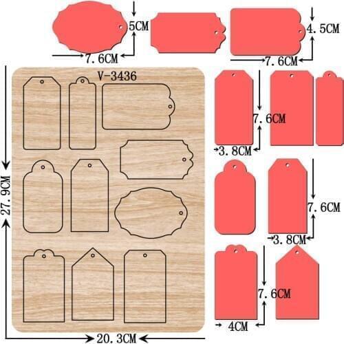 New card wooden dies cutting dies for scrapbooking V-3436