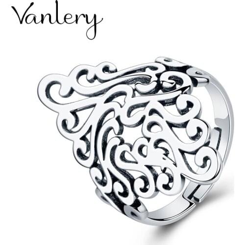 Personality Exaggerated Gothic Flower Rings For Women Charm Engagement Jewelry Girls Open Finger Knuckle Rings