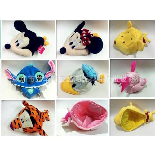 Minnie Mickey Mouse Donald duck Tigger Piglet Stitch Goofy dog Cap Plush Hat Halloween Gifts