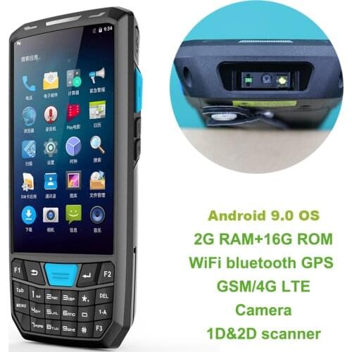 Rugline Handheld Android Scanner Pos Terminal 2D Barcode PDA Rugged Scanner 4G WiFi GPS Bluetooth NFC PDA Data Collector