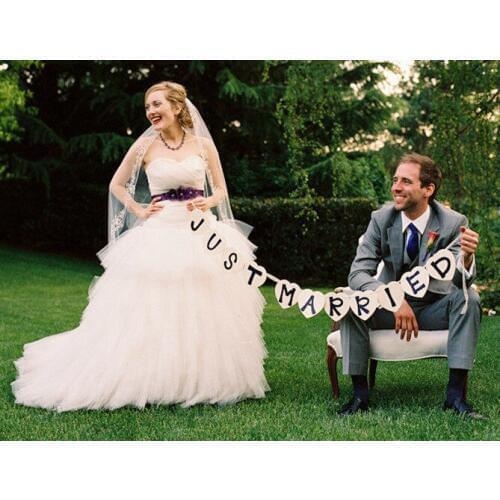 Happily Ever After Banner - Wedding Banners-Just Married- Wedding Photo Prop - Wedding Sign - Reception Garland