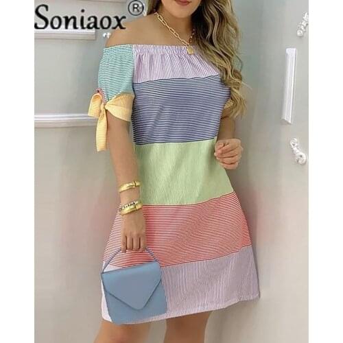 Летние платья с открытыми плечами Soniaox China At AliExpress