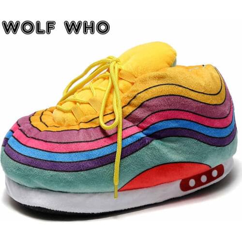 Couple Slippers Female Winter Warm Hairy Slippers for Men Casual Fashion Comfort Funny Man Slipper Large Sizes Flats Zapatos H44