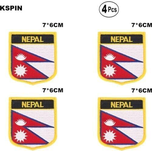 Nepal Shiled Shape flag patches national flag patches for Cothing DIY Decoration
