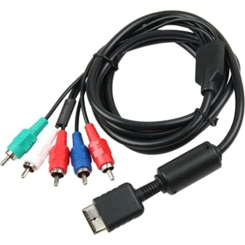 JABS Ypbpr for PS2/PS3/PS3 Slim HDTV-Ready TV HD Component AV Cable 5-Wire 6FT Black