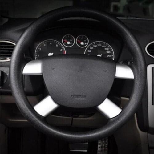 Stainless Steel Car Steering Wheel Decoration Cover Trim Sticker for Ford Focus 2 MK2 2006 2007 2008 2009 2010 2011