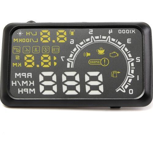 Universal Car HUD Head Up Display Projector 5.5 Inch OBD 2 Interface Speeding Warning Alarm System Digital Car Speedometer