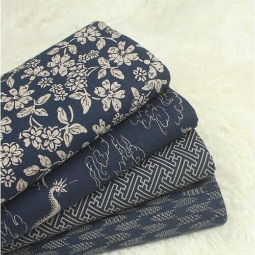 High quality new Cotton and linen fabric Retro folk style printing tissus Handmade DIY patchwork bag clothing fabric for dress