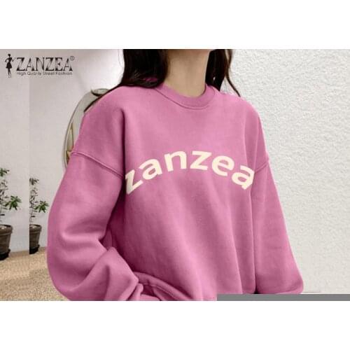 Женские толстовки с надписями ZANZEA China At AliExpress