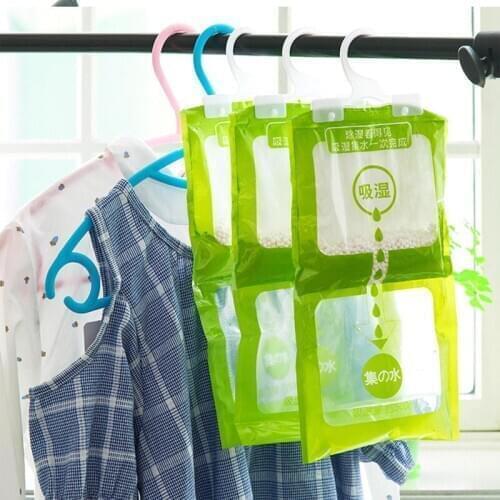 1Pcs Hangable Wardrobe Dehumidifier Bag Desiccant Mold And Moisture Clothing And Household Items