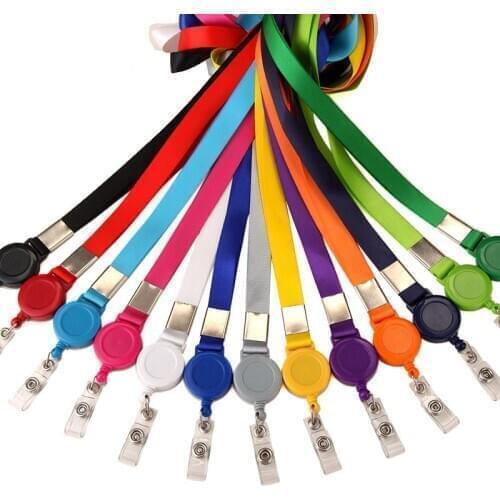 1Pc Credit Card Holder Retractable Lanyard Neck Strap ID Name Bus Card Badge Clip Name tag holder Rope Office School Stationery