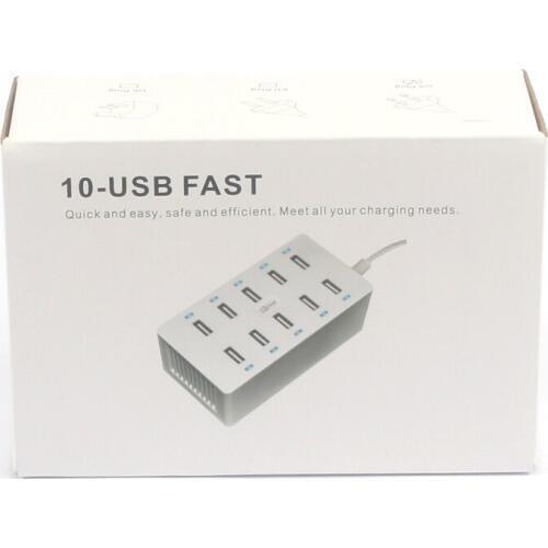 10 Port Fast USB Charging Station Power Adapter Wall Travel Desktop Charger HUB 5V 2.1A1 x 10 Port USB Desktop Wall Fast Charge